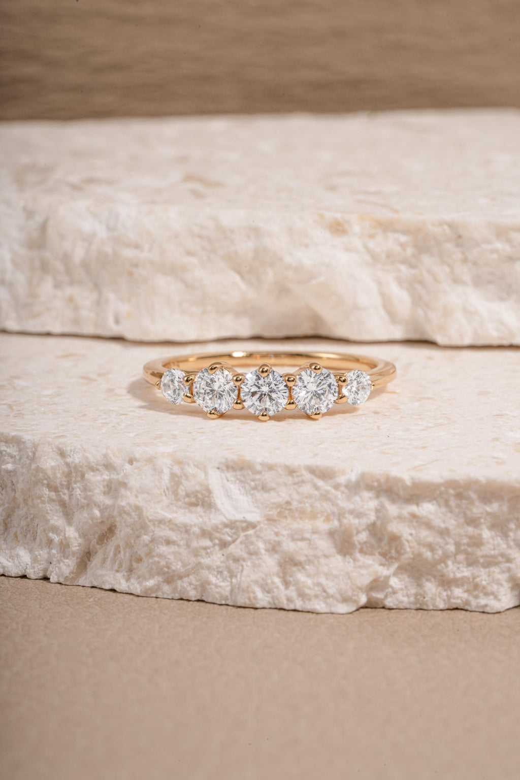 Graduated 5 Stone Ring by Sami Jewels, Wedding Band, Promise Ring, Stackable Rings, Diamond Ring, Dainty Ring, Wedding Ring, Bridal Jewelry