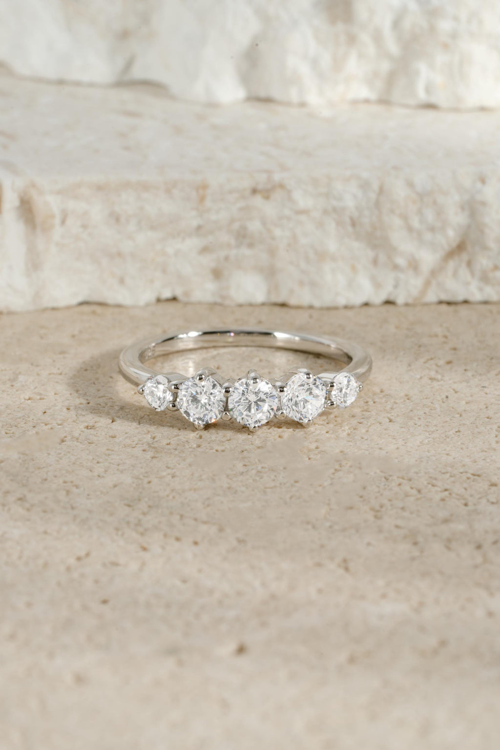 Graduated 5 Stone Ring by Sami Jewels, Wedding Band, Promise Ring, Stackable Rings, Diamond Ring, Dainty Ring, Wedding Ring, Bridal Jewelry
