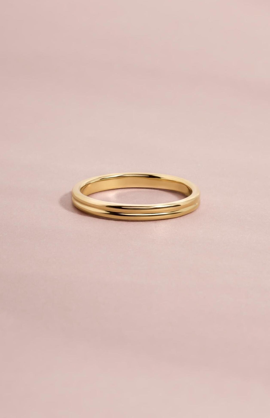 14K Solid Gold Double Band Ring by Sami Jewels, Stackable Rings, Dainty Ring, Solid Gold Ring, 14K Gold Jewelry, Fine Jewelry