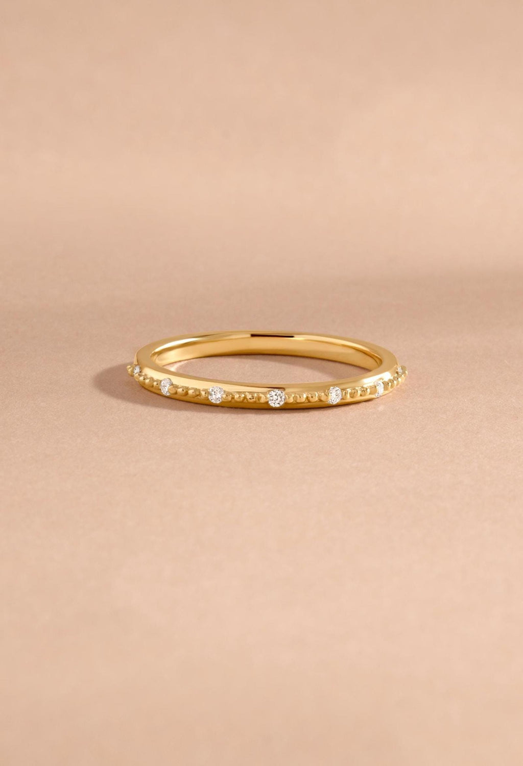 14K Solid Gold Lab Diamond Stacking Ring by Sami Jewels, Solid Gold Ring, Diamond Ring