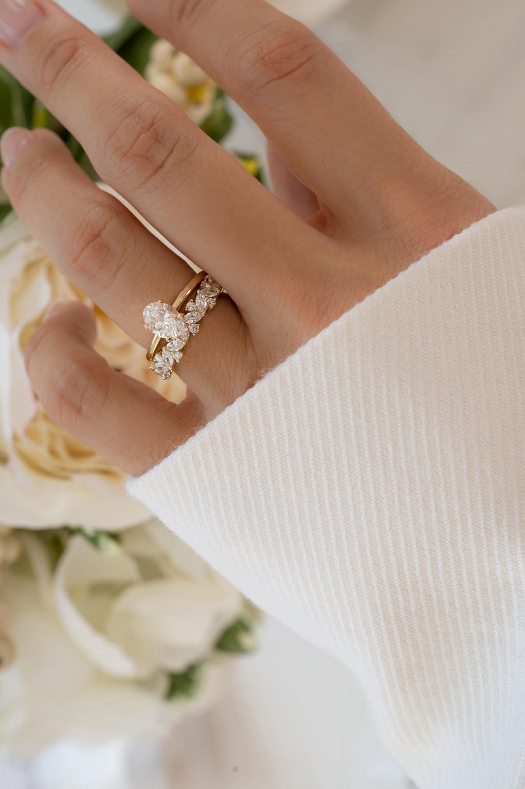 14K Gold Multi-Stone Diamond Ring by Sami Jewels, Solid Gold Ring, Wedding Band