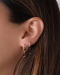 14K Gold Lab Grown Diamond Huggie Earrings, Solid Gold Earrings, Diamond Earrings