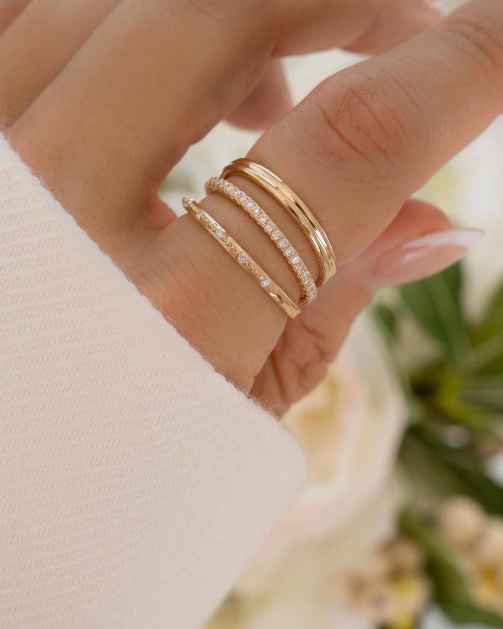 14K Solid Gold Lab Grown Diamond Eternity Ring by Sami Jewels, Eternity Band, Wedding Band, Stackable Rings, 14K Gold Jewelry, Fine Jewelry