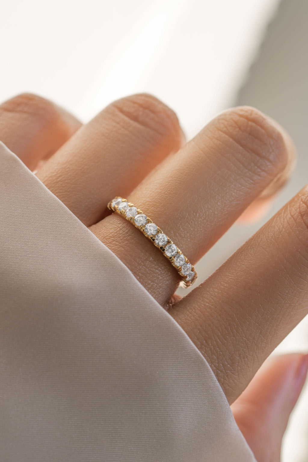 Eternity Ring by Sami Jewels, Diamond Ring, Promise Ring, Stackable Rings, Wedding Band, Eternity Band, Dainty Ring, Bridal Jewelry