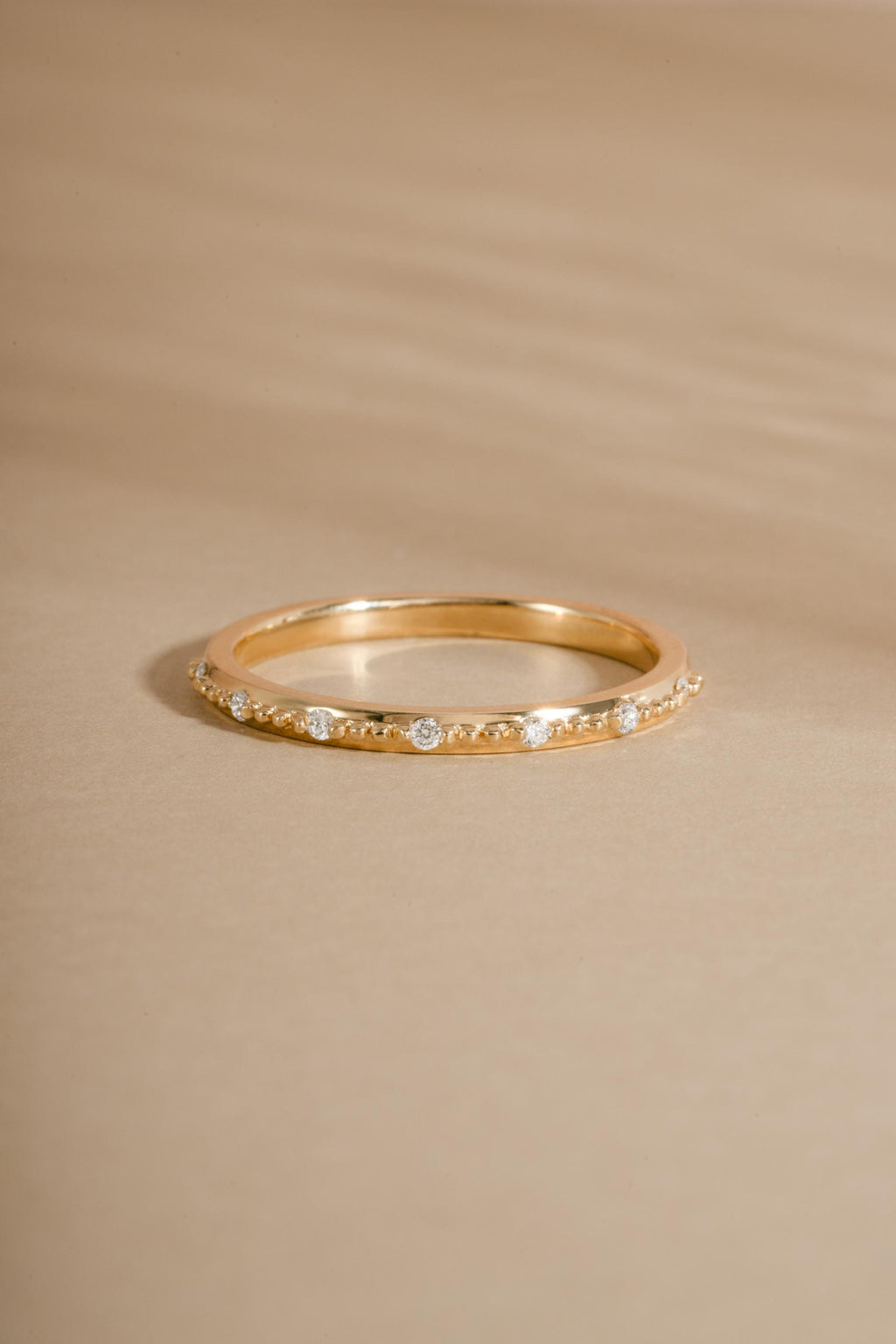14K Solid Gold Lab Diamond Stacking Ring by Sami Jewels, Solid Gold Ring, Diamond Ring