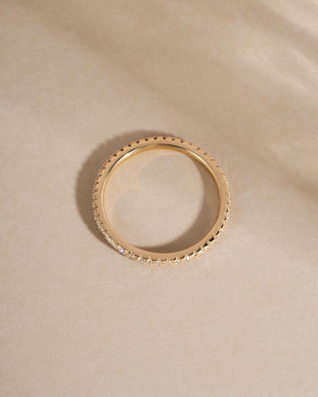 14K Solid Gold Lab Grown Diamond Eternity Ring by Sami Jewels, Eternity Band, Wedding Band, Stackable Rings, 14K Gold Jewelry, Fine Jewelry