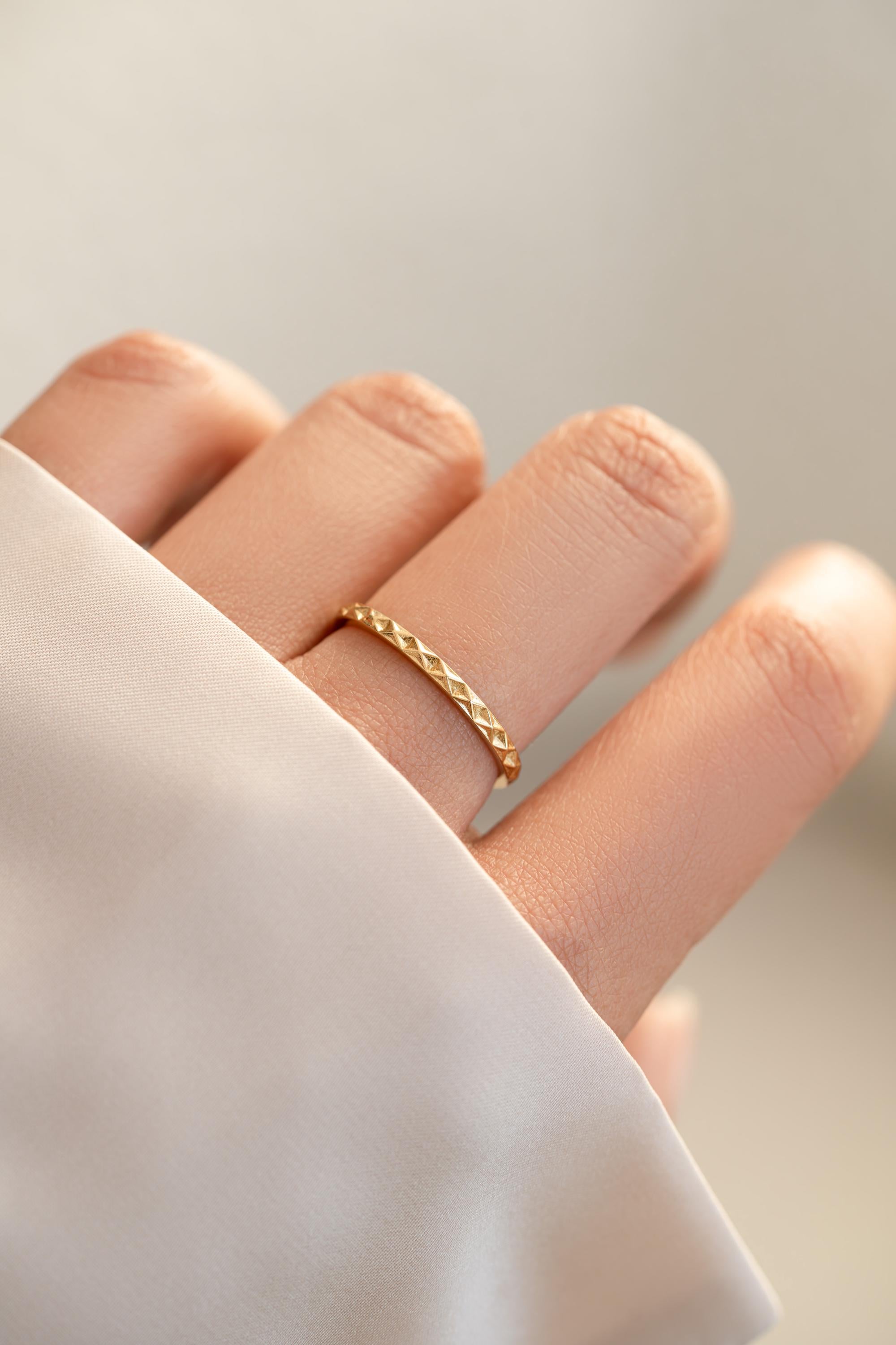 Geometric Stacking Ring by Sami Jewels, Sizes from 4-10, Dainty Ring, Stackable Ring, Minimalist Ring, Simple Ring, Sterling Silver Ring