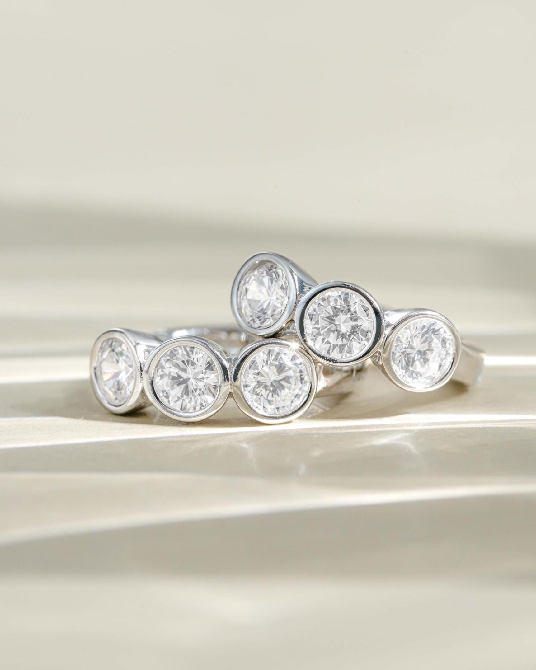 Bezel Huggie Hoop Earrings, 925 Sterling Silver and 14K Gold Plated, 8mm Inner Diameter