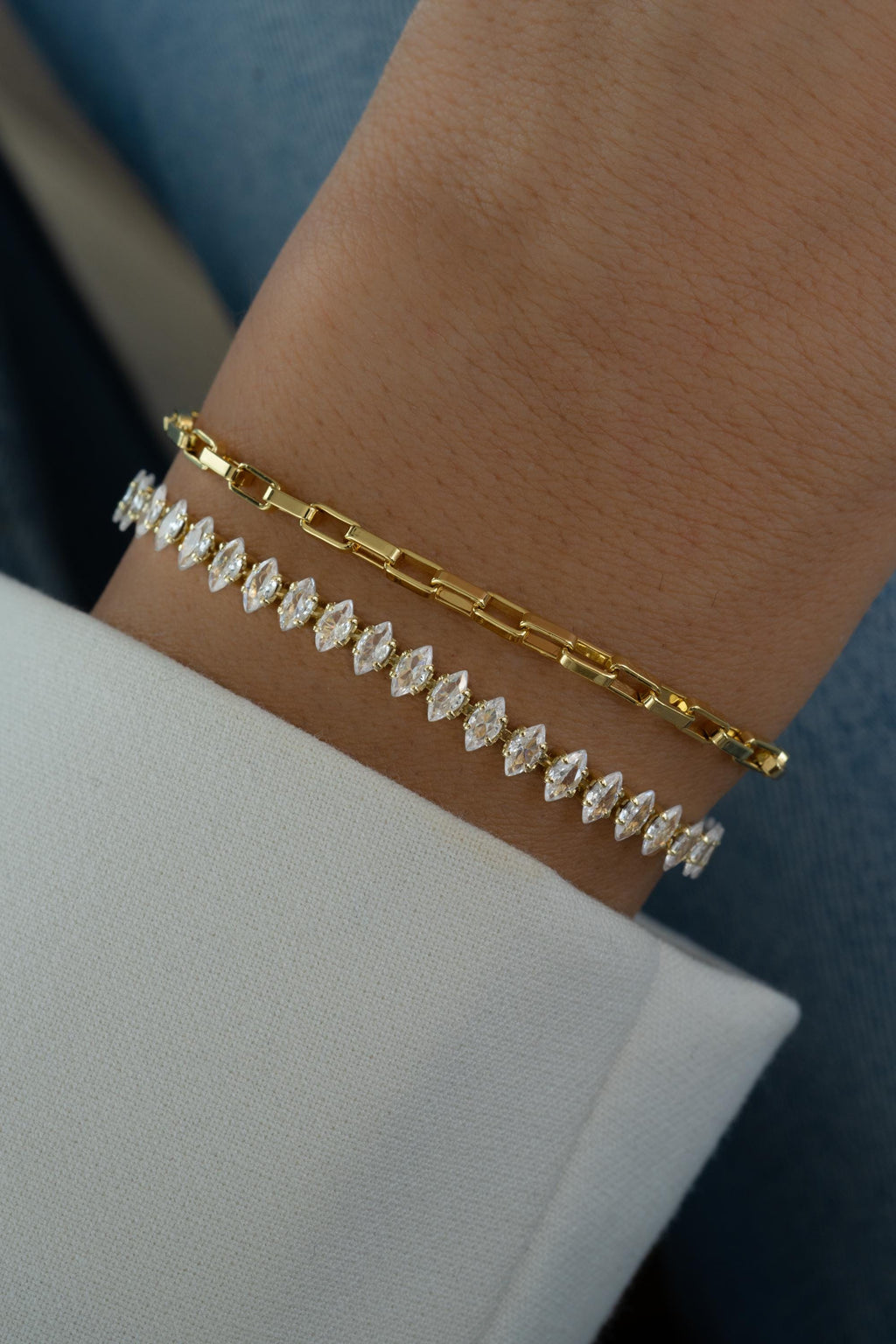 Marquise Tennis Bracelet, Diamond Bracelet, Dainty Bracelet, Gift for Her, Minimalist Bracelet
