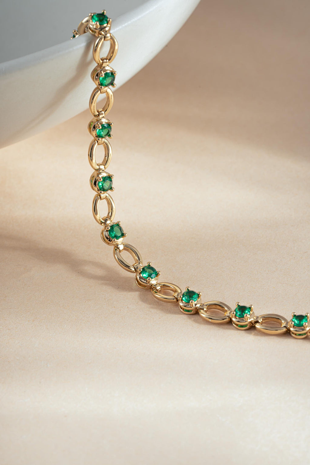 Emerald Tennis Bracelet, Minimalist Style Available in Multiple Sizes in Gold or Silver, May Birthstone, Mothers Day Gift