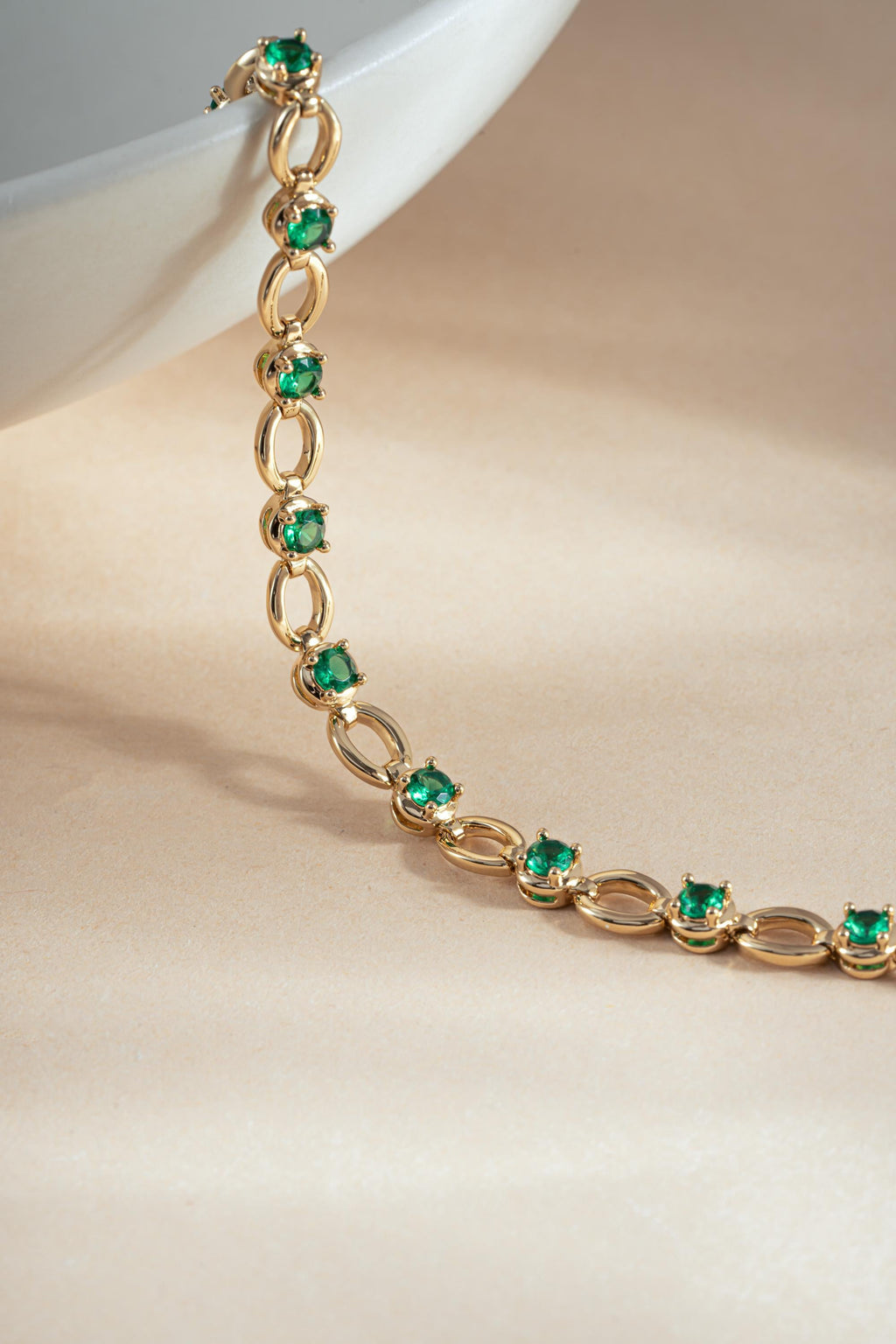 Emerald Bracelet by Sami Jewels, Minimalist Style Available in Multiple Sizes in Gold or Silver, May Birthstone, Mothers Day Gift