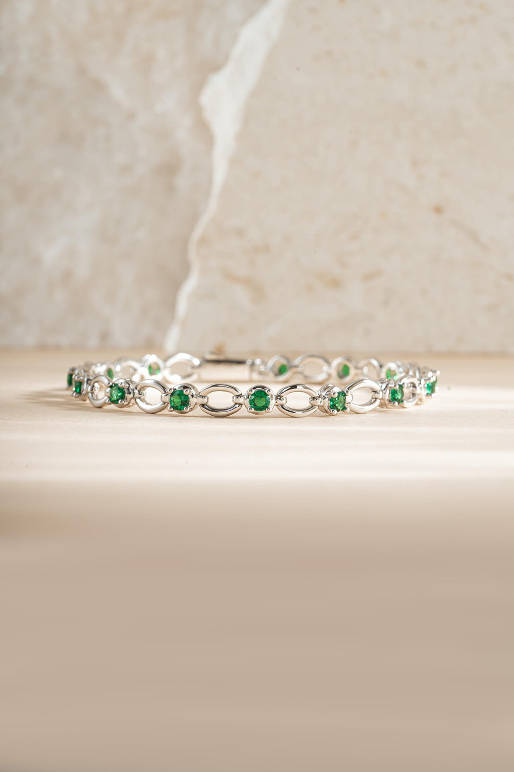 Emerald Tennis Bracelet, Minimalist Style Available in Multiple Sizes in Gold or Silver, May Birthstone, Mothers Day Gift