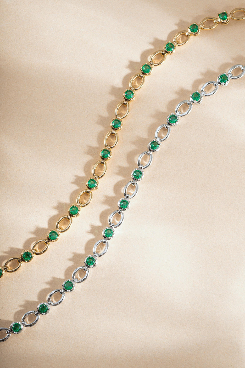Emerald Tennis Bracelet, Minimalist Style Available in Multiple Sizes in Gold or Silver, May Birthstone, Mothers Day Gift