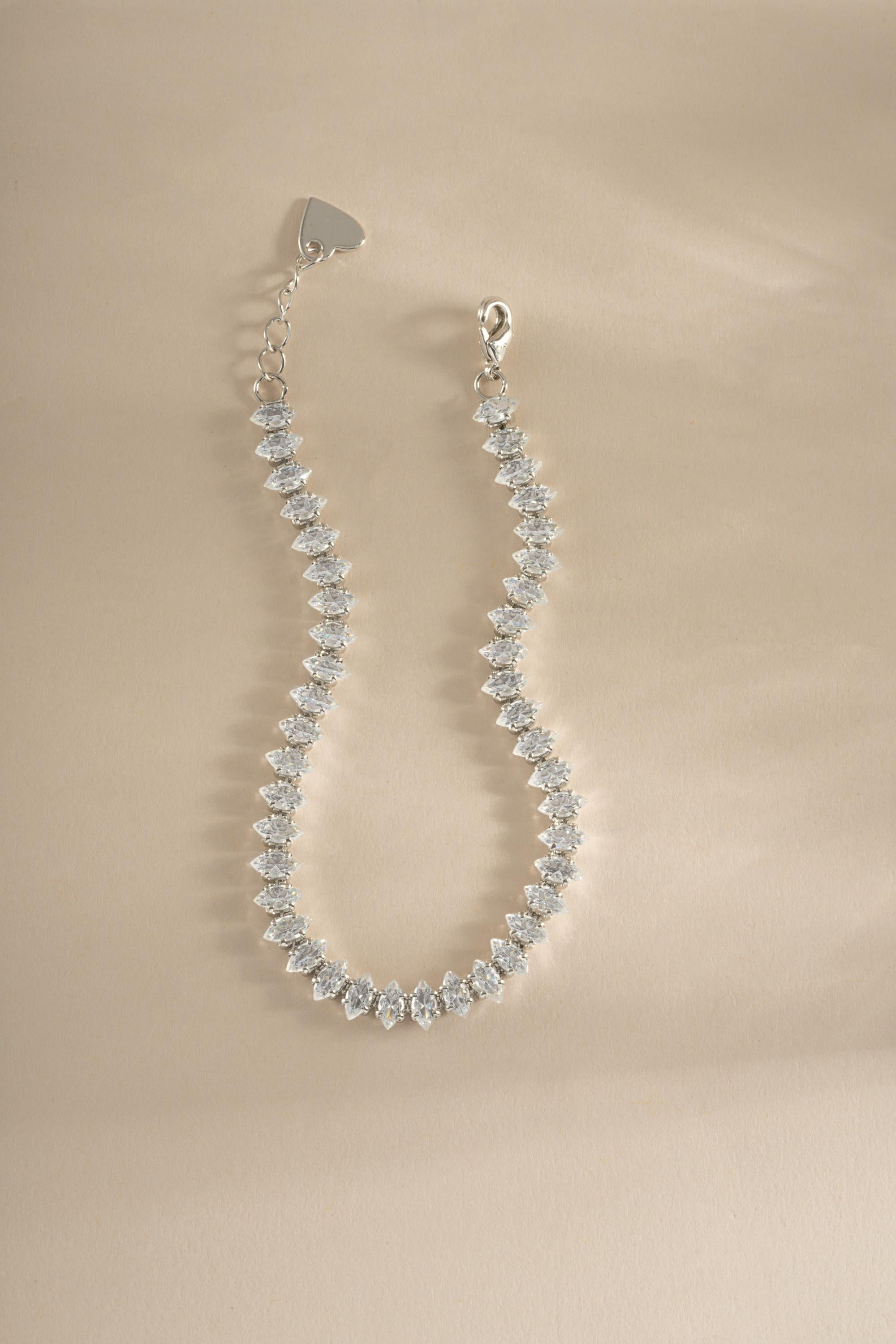 Marquise Tennis Bracelet, Diamond Bracelet, Dainty Bracelet, Gift for Her, Minimalist Bracelet