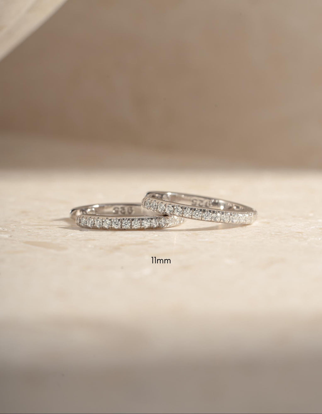 Diamond Huggie Hoop Earrings, Small Earrings, Minimalist Earring, 14k Gold Plated and Sterling Silver